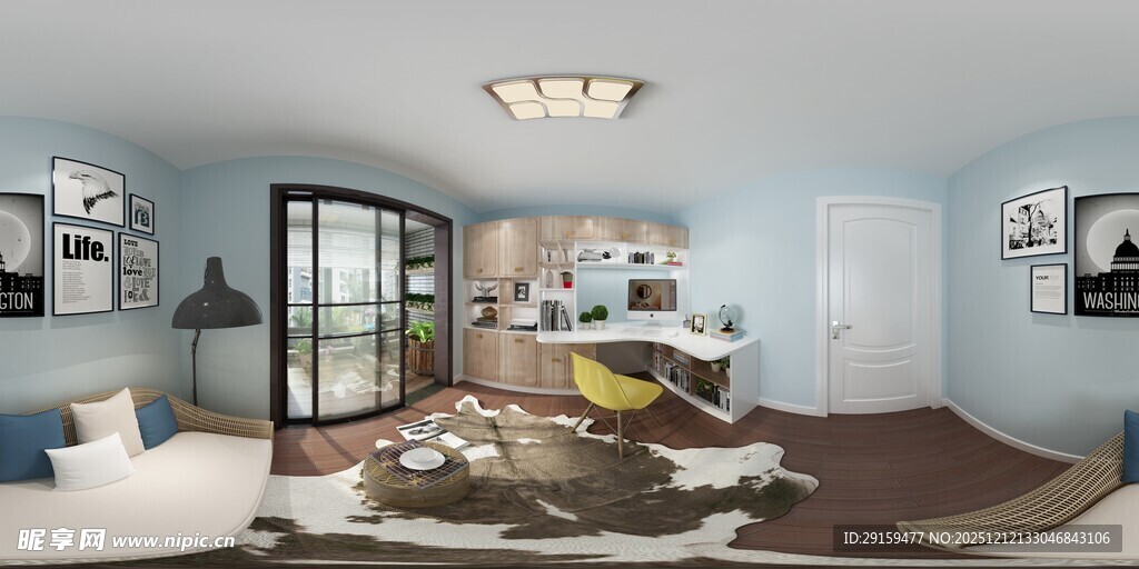 现代简约风客厅室内场景