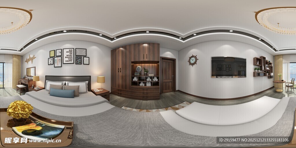 现代简约风客厅全景