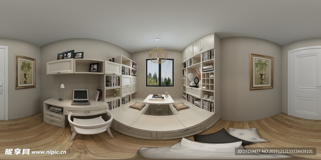 现代简约风客厅全景