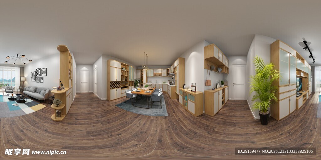 现代简约风室内全景图