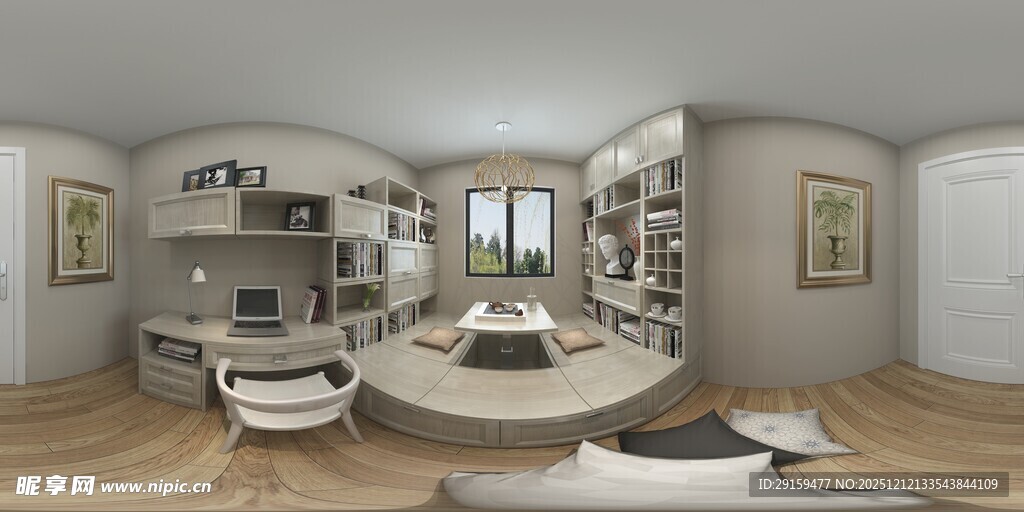 现代简约风客厅全景