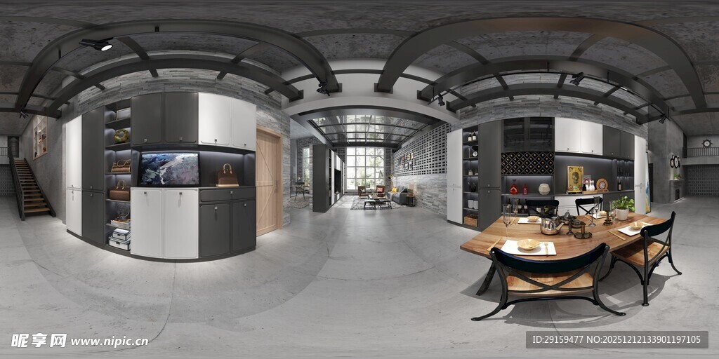 工业风开放式办公空间