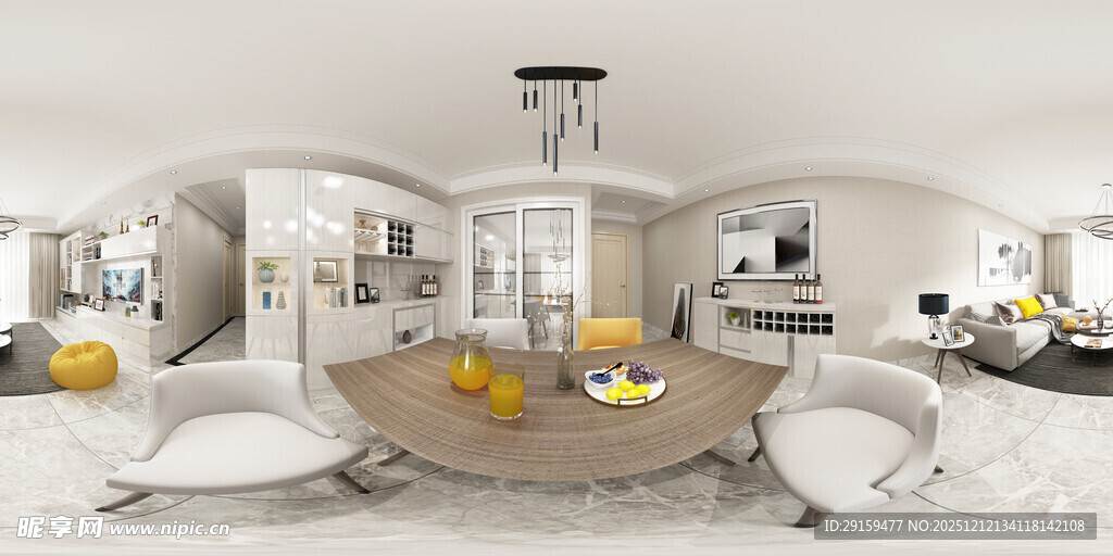 现代简约风客厅室内设计