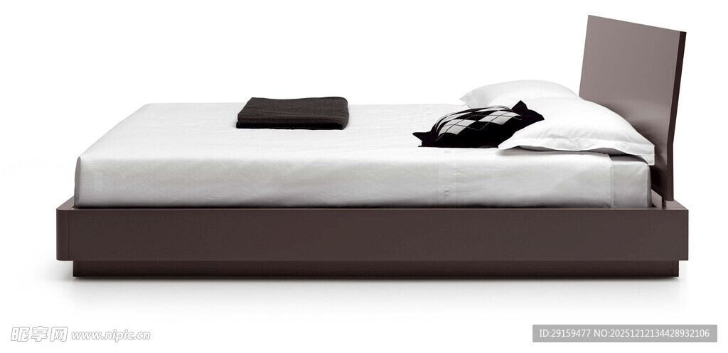 现代简约风格木质双人床