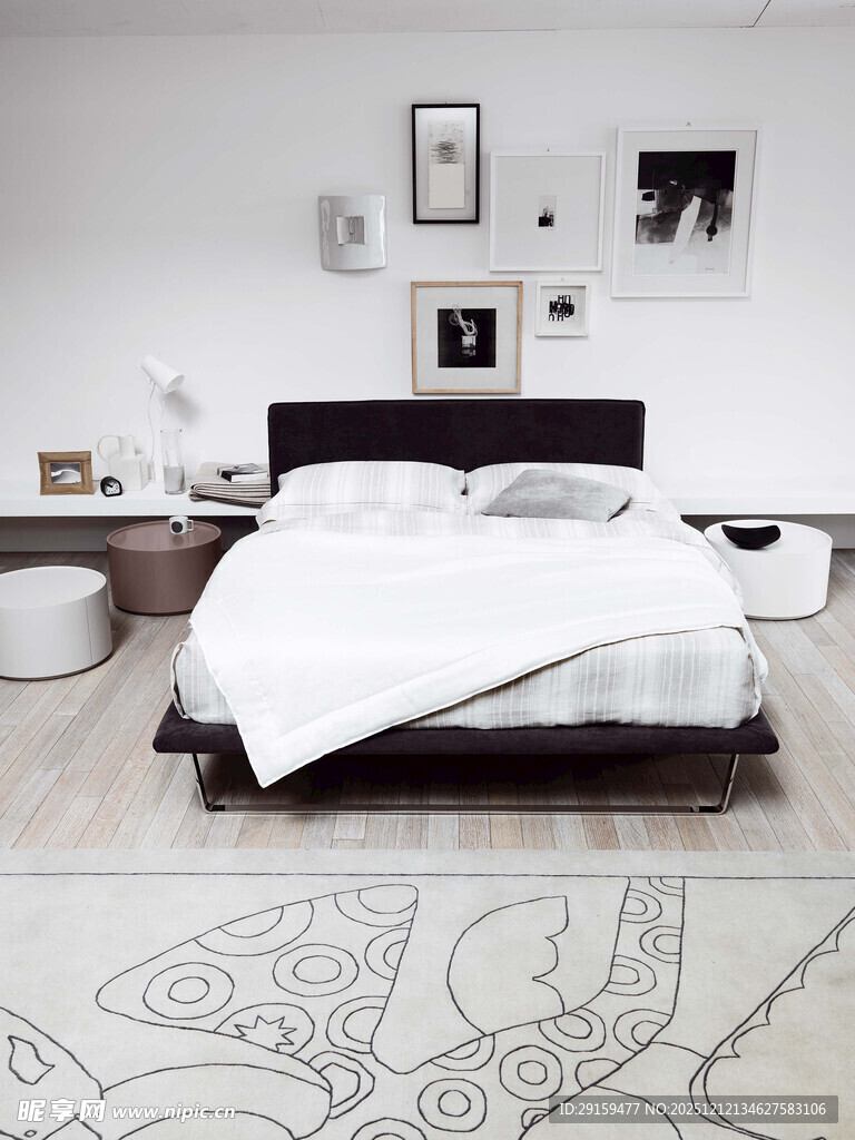 简约现代风格卧室场景