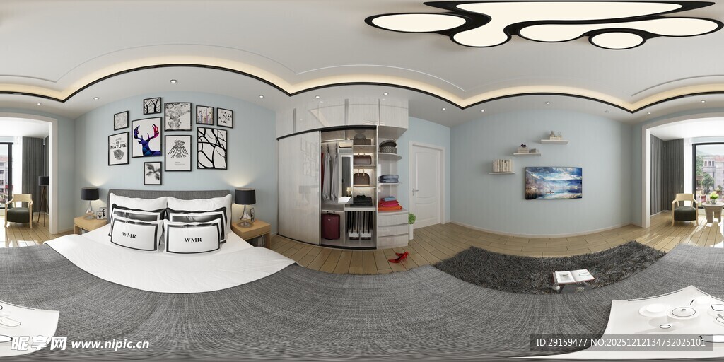 现代简约风客厅全景