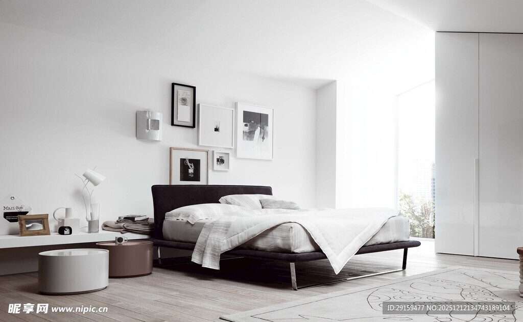 简约现代风卧室场景