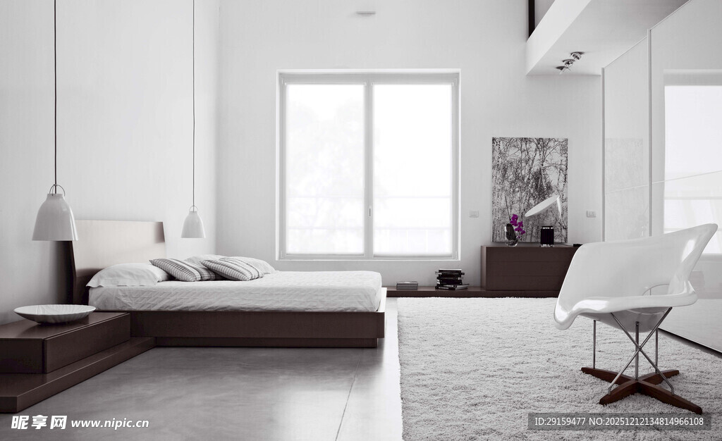 现代简约风卧室室内景观