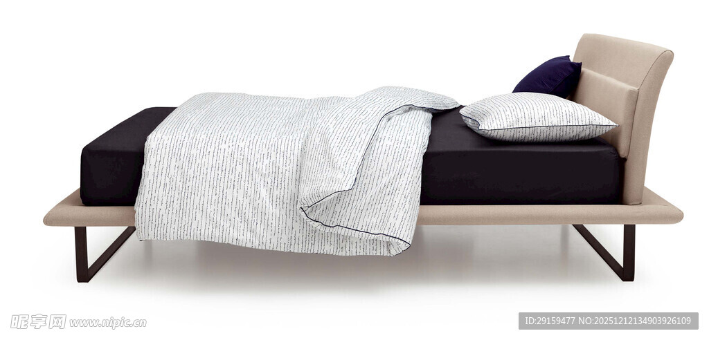 简约现代风格单人床