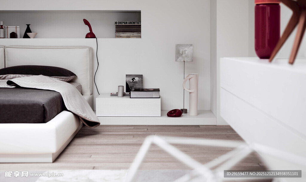 现代简约风卧室场景