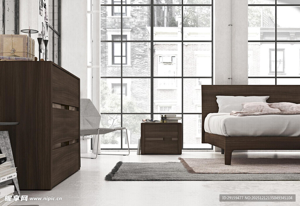 现代简约风格卧室家具展示