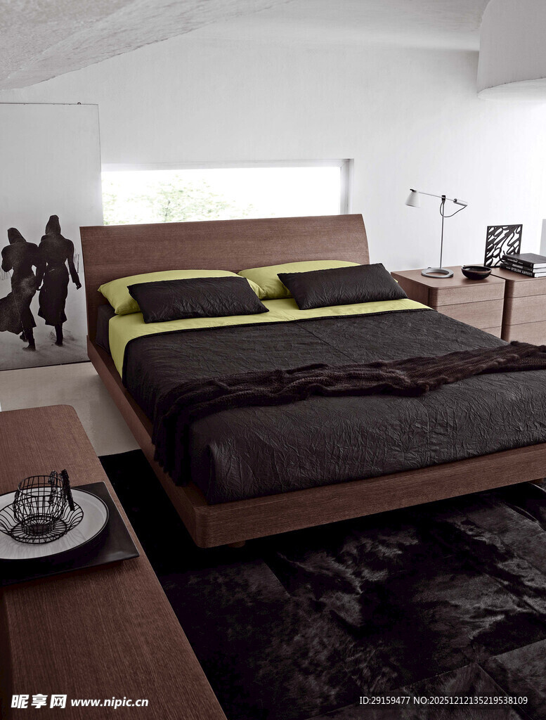 现代简约风格卧室场景