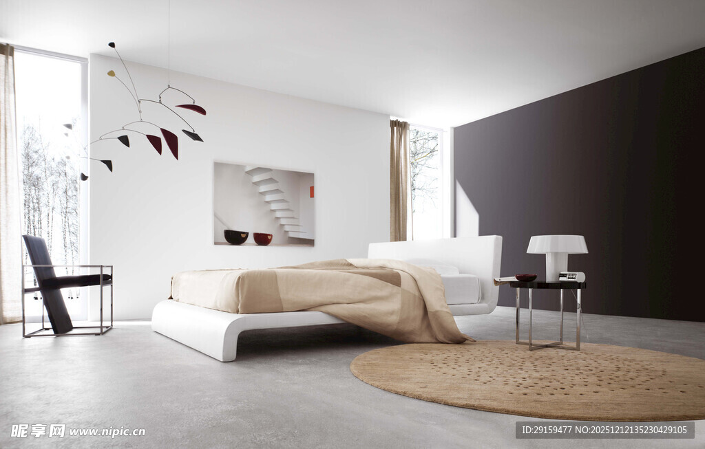 现代简约风格卧室场景