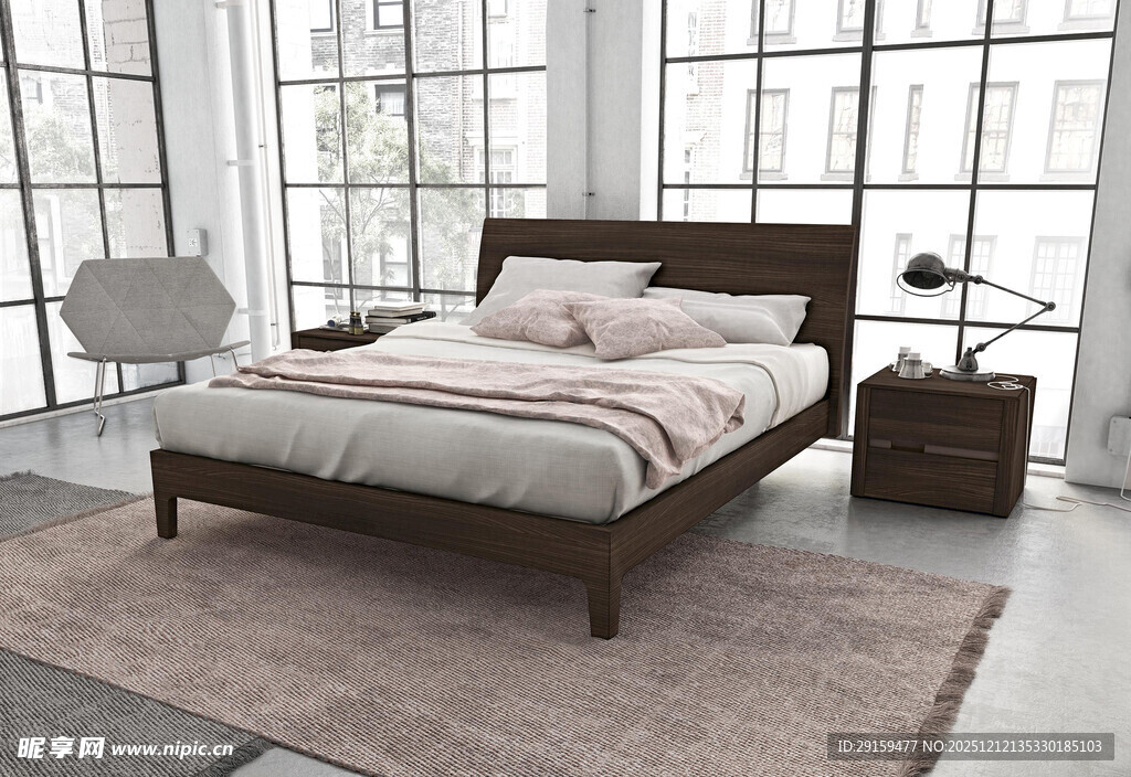 现代简约风格卧室床具