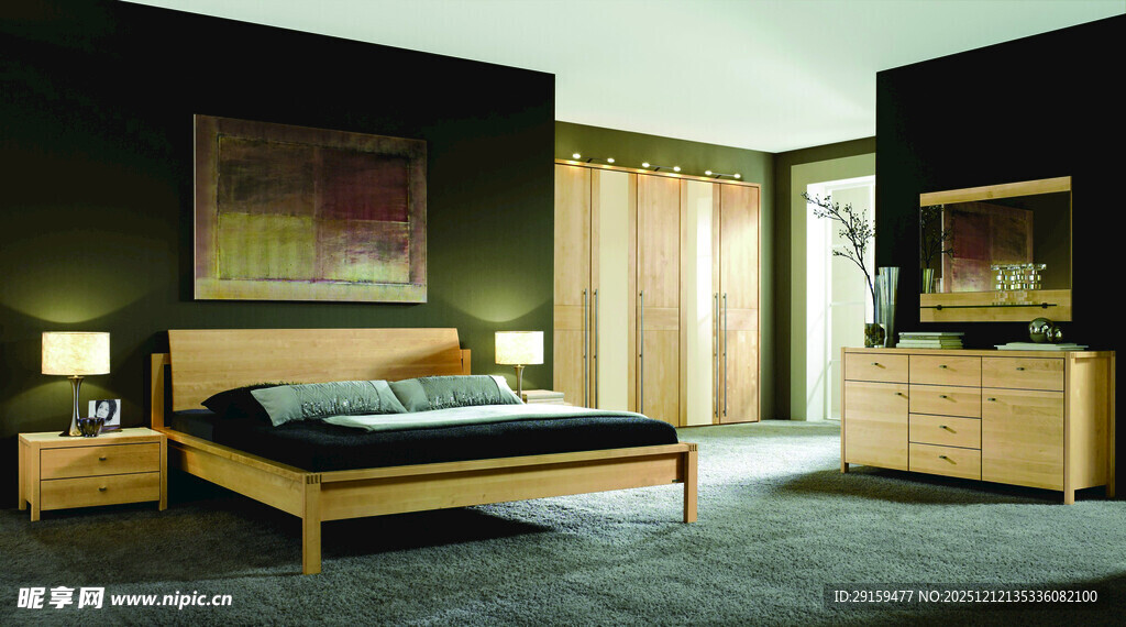 现代简约风格卧室场景