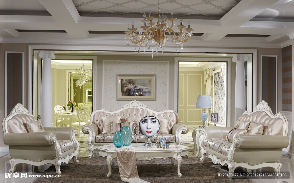 豪华欧式客厅室内装饰图