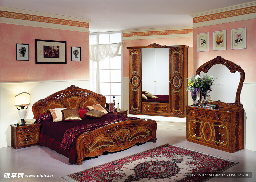 豪华古典卧室家具展示