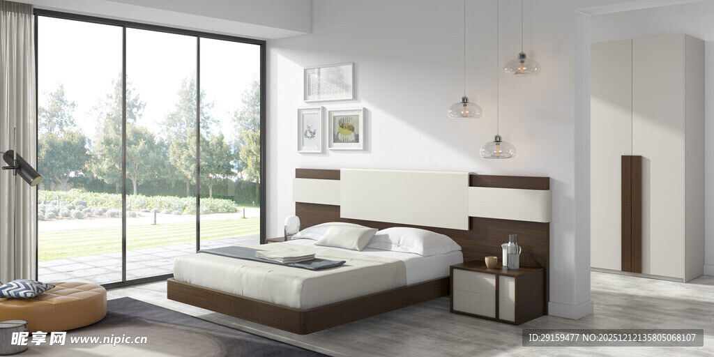 现代简约风格卧室床具