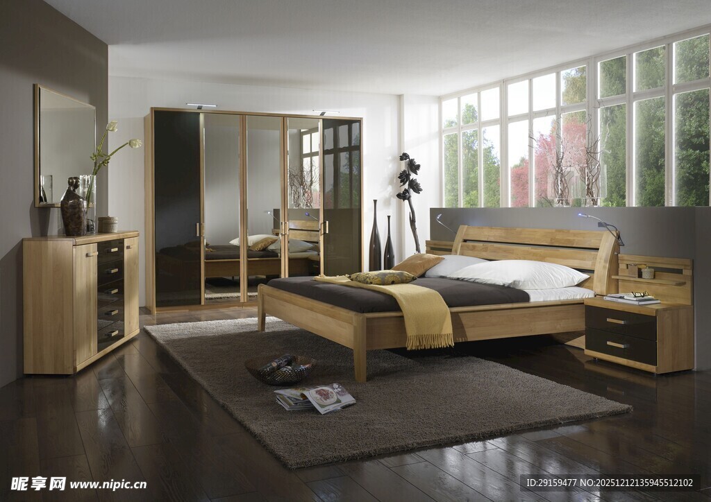 现代简约风格卧室场景