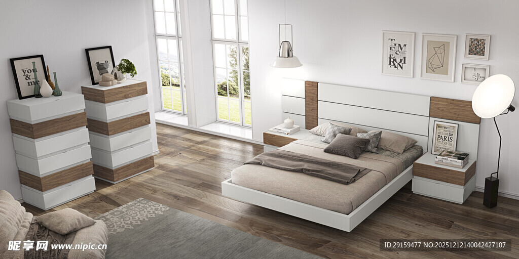 现代简约风格卧室家具展示