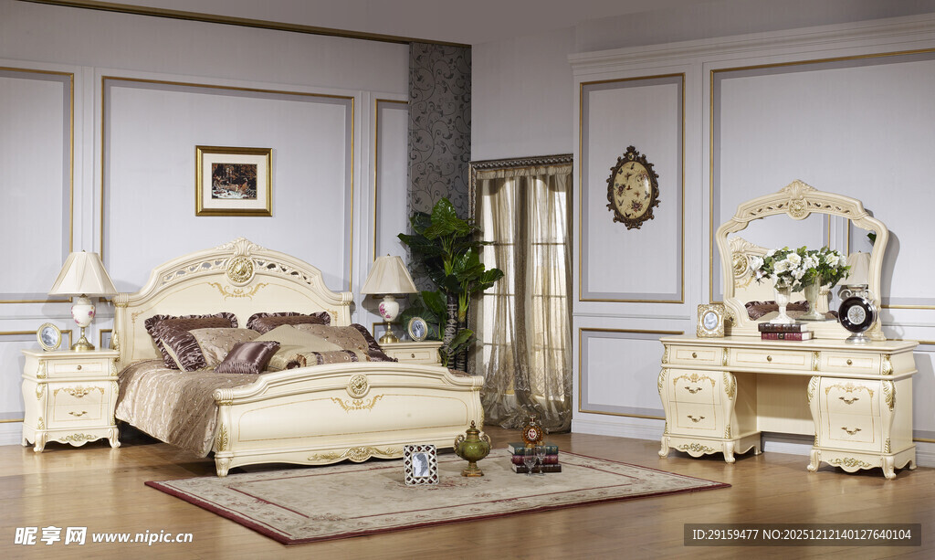 欧式奢华卧室家具展示