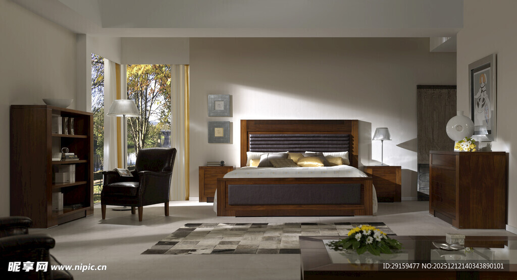 现代简约风格卧室场景