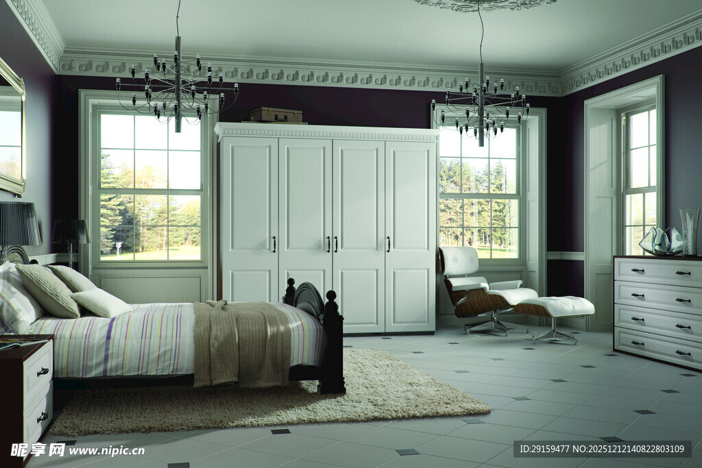 现代简约风卧室优雅空间