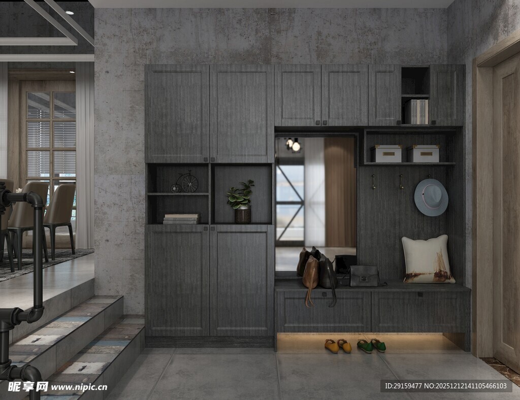 工业风室内一角