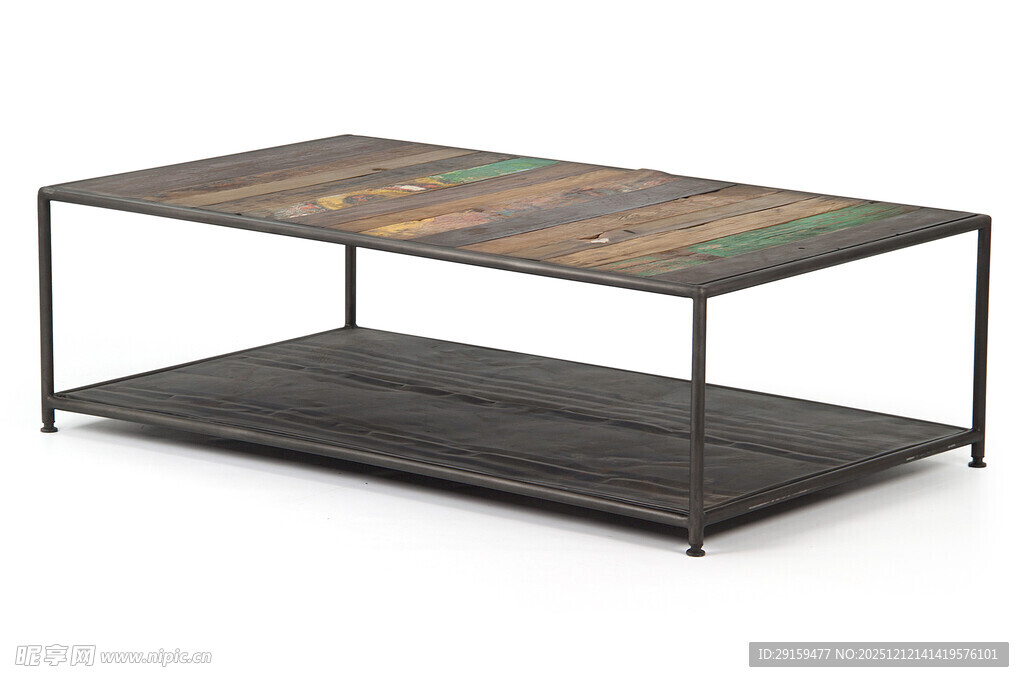 工业风双层铁艺茶几