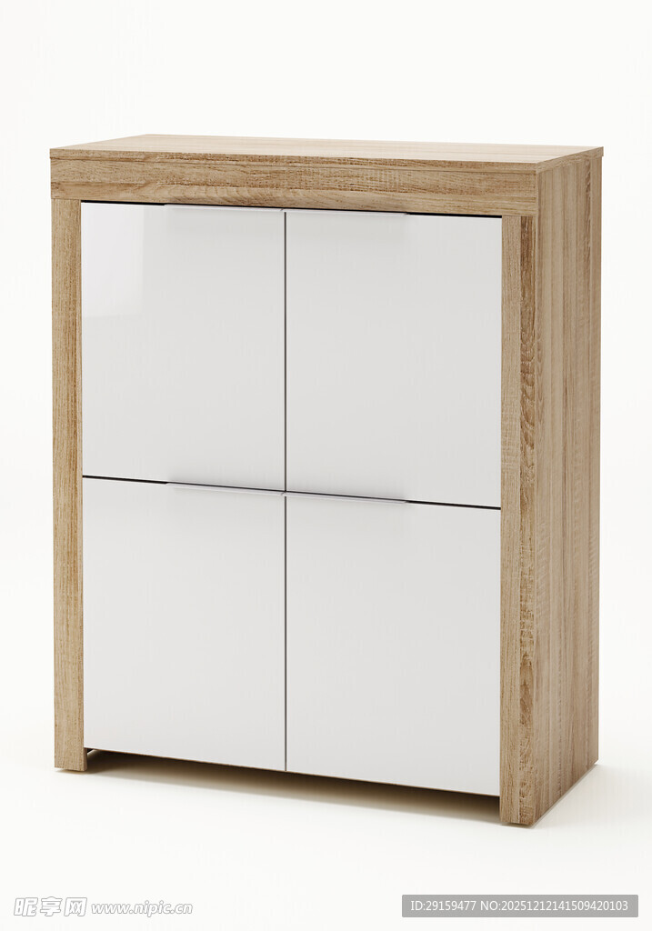 简约木质四格储物柜