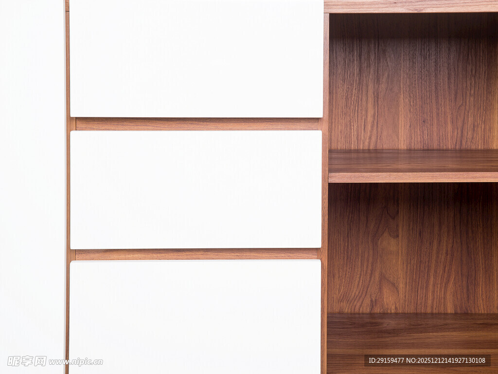 简约木质书架展示