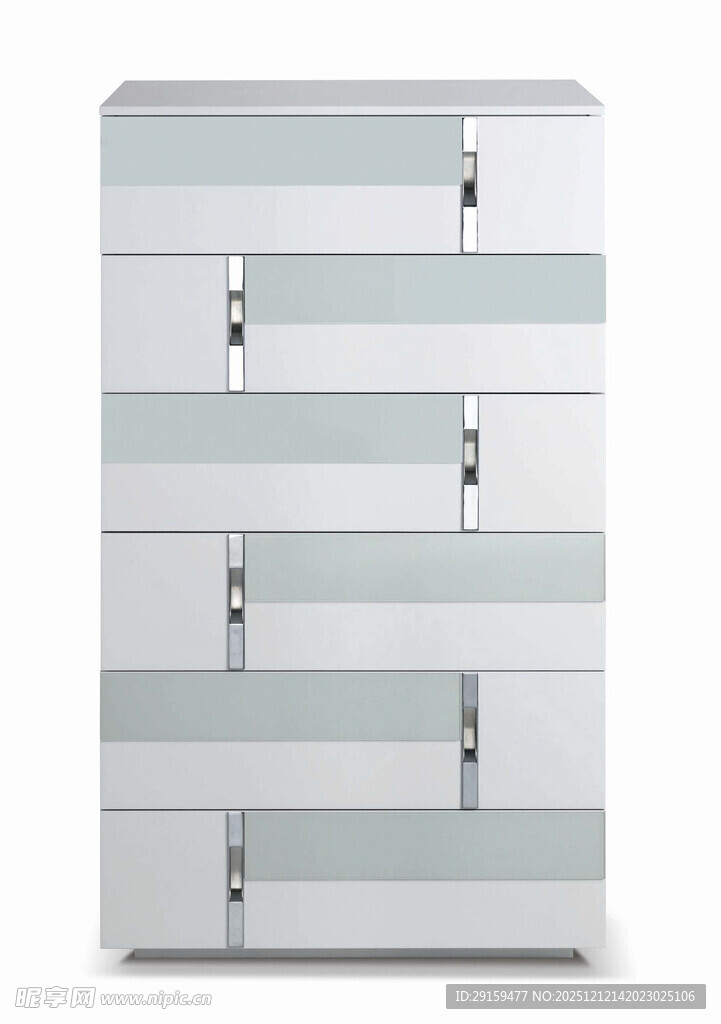 简约现代六抽屉储物柜