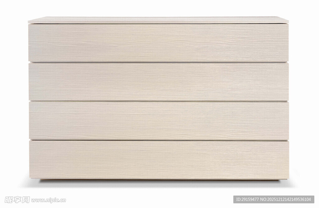 简约米色四抽屉收纳柜