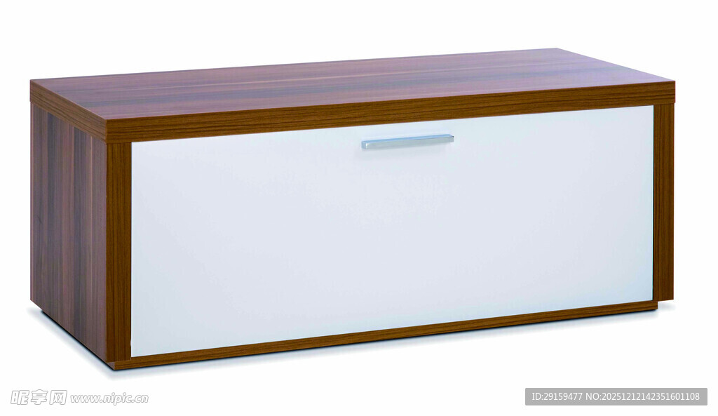 简约现代棕色白色储物柜