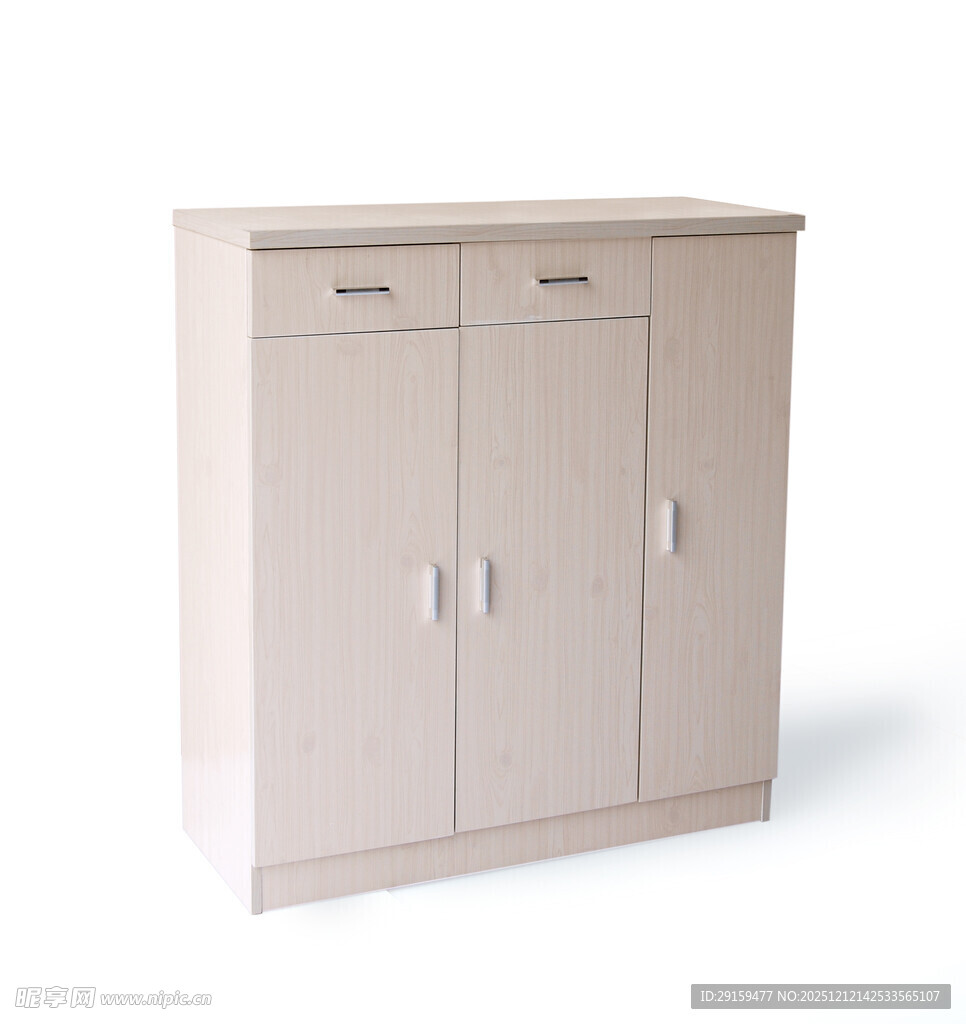 简约三门双抽屉储物柜