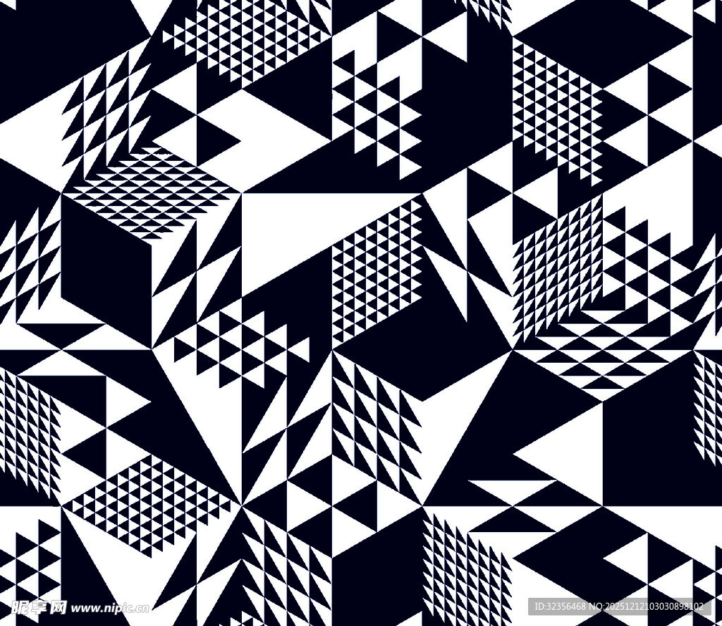 黑白几何图案抽象背景图
