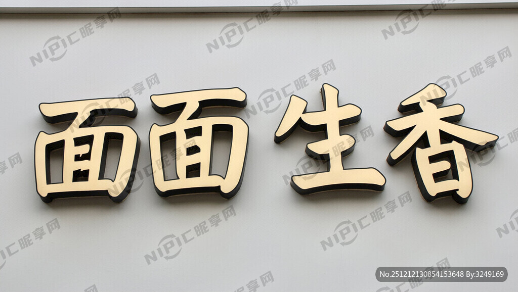 面面生香艺术字体广告招牌设计