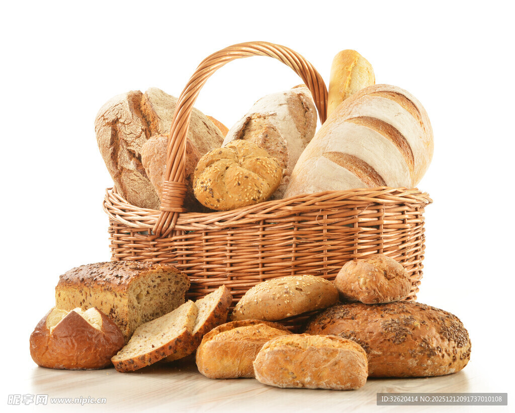 一篮多样面包