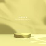 金色圆形展示台背景场景