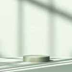 简约桌面的圆形物件展示