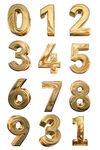 金色立体数字集合