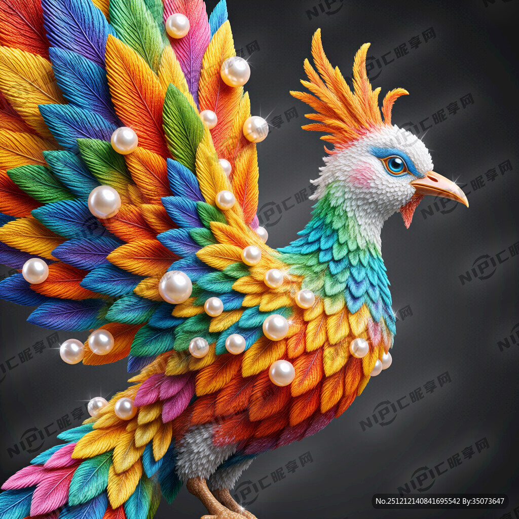 凤凰鸟 具有活力亮丽的颜色