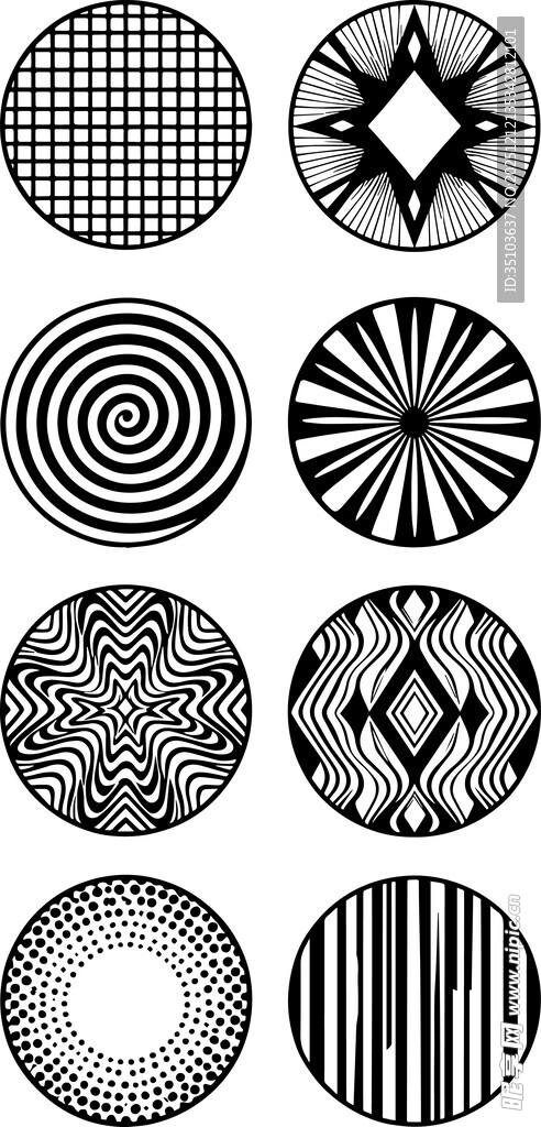 几何图案圆形装饰图形集