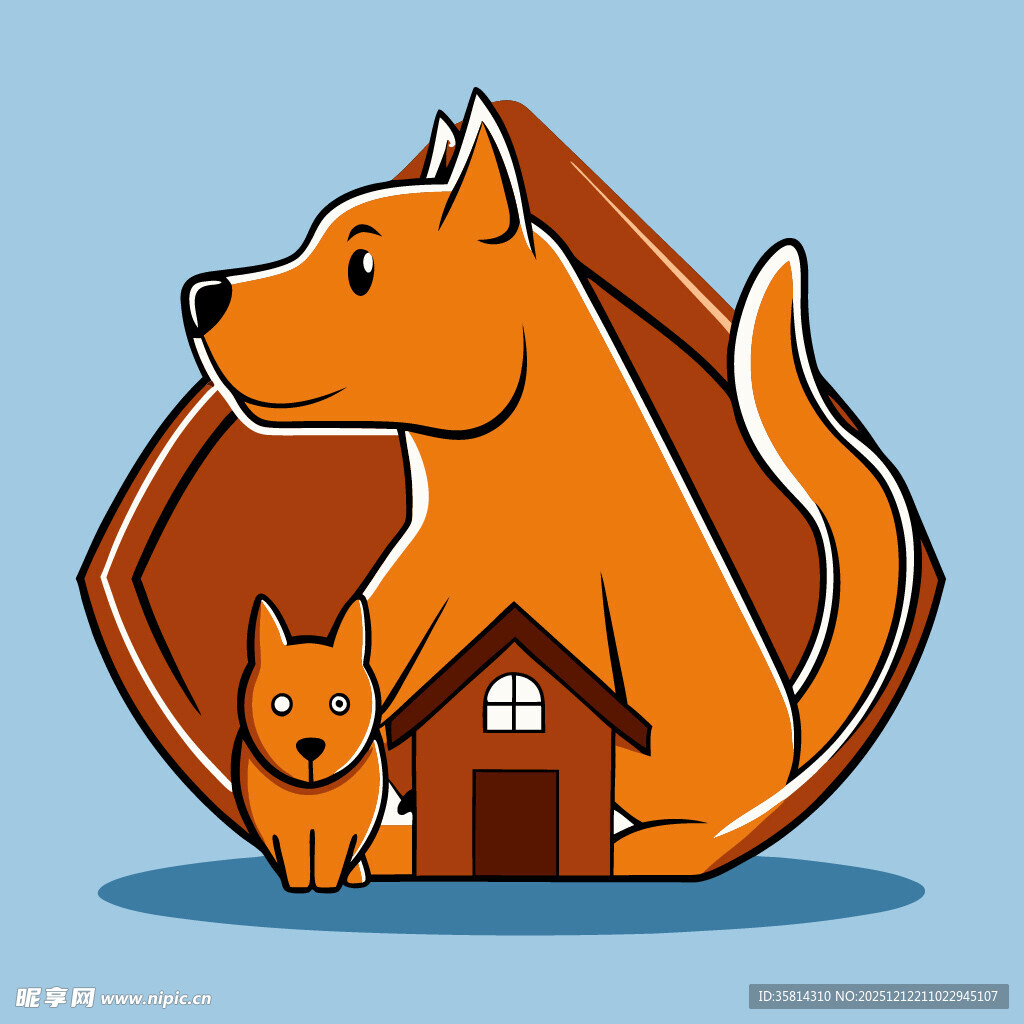 大狗小狗与温馨小房子