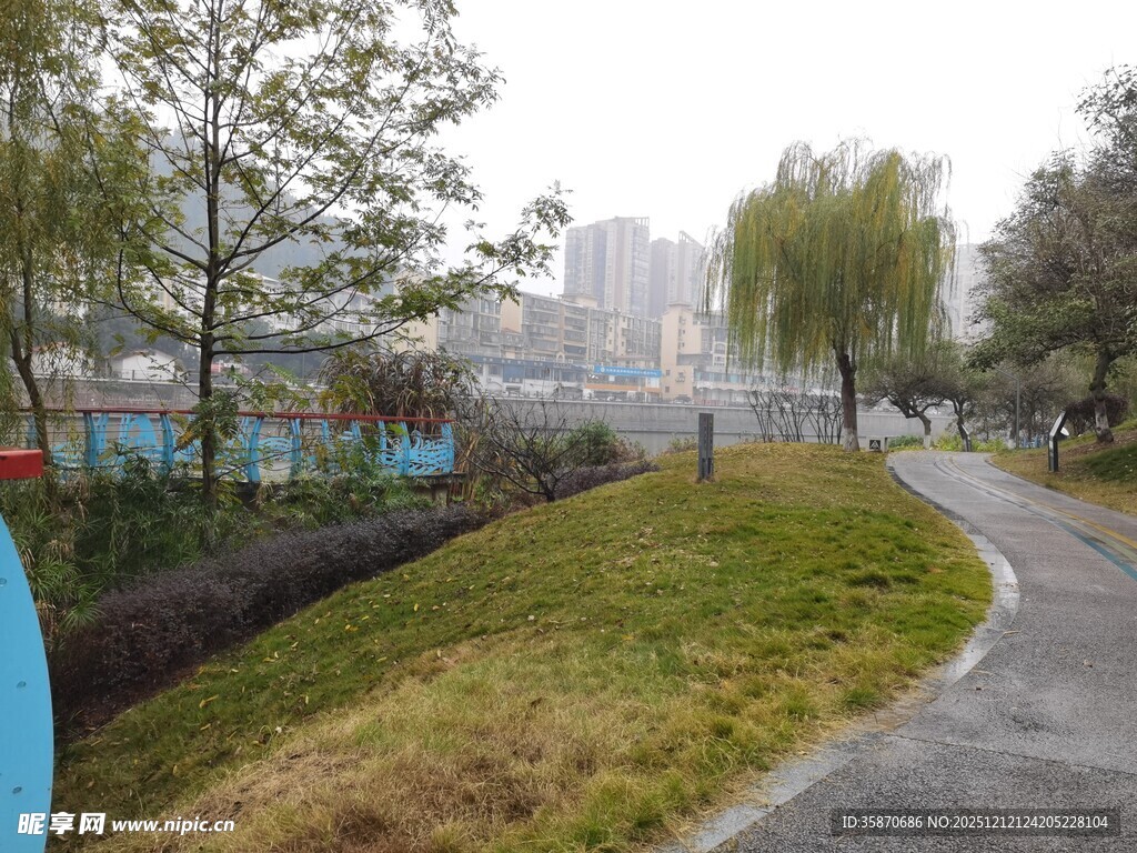 城市公园中的幽静小路