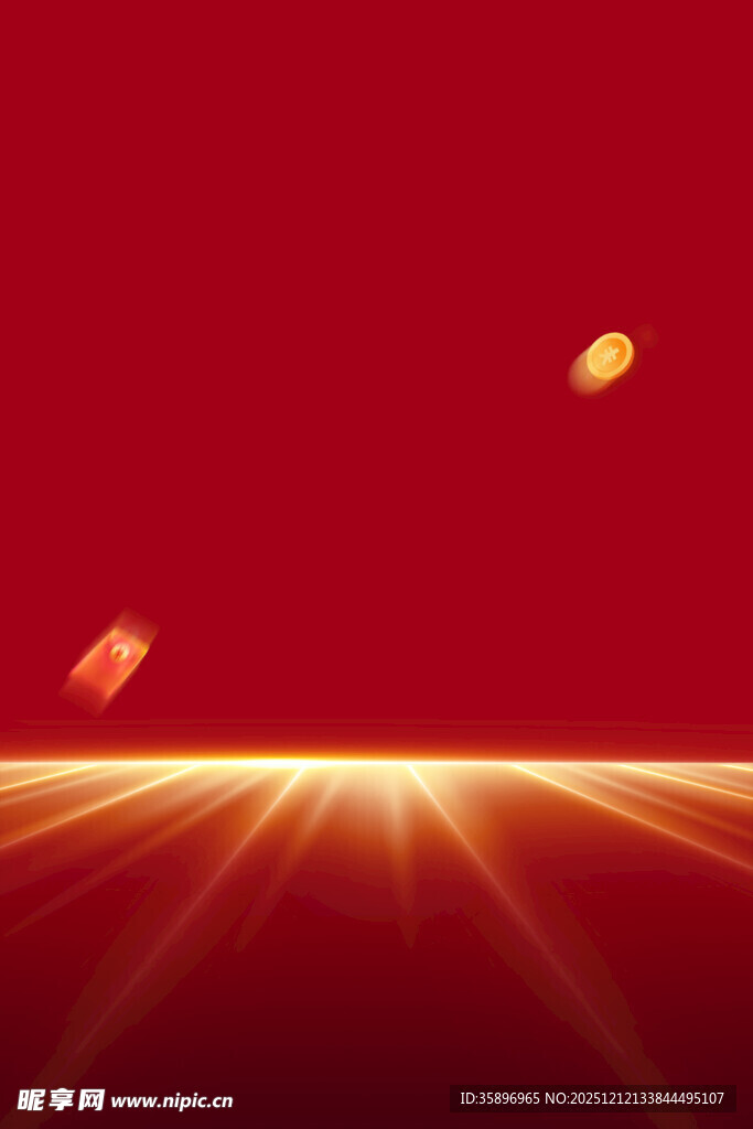 红色光芒背景