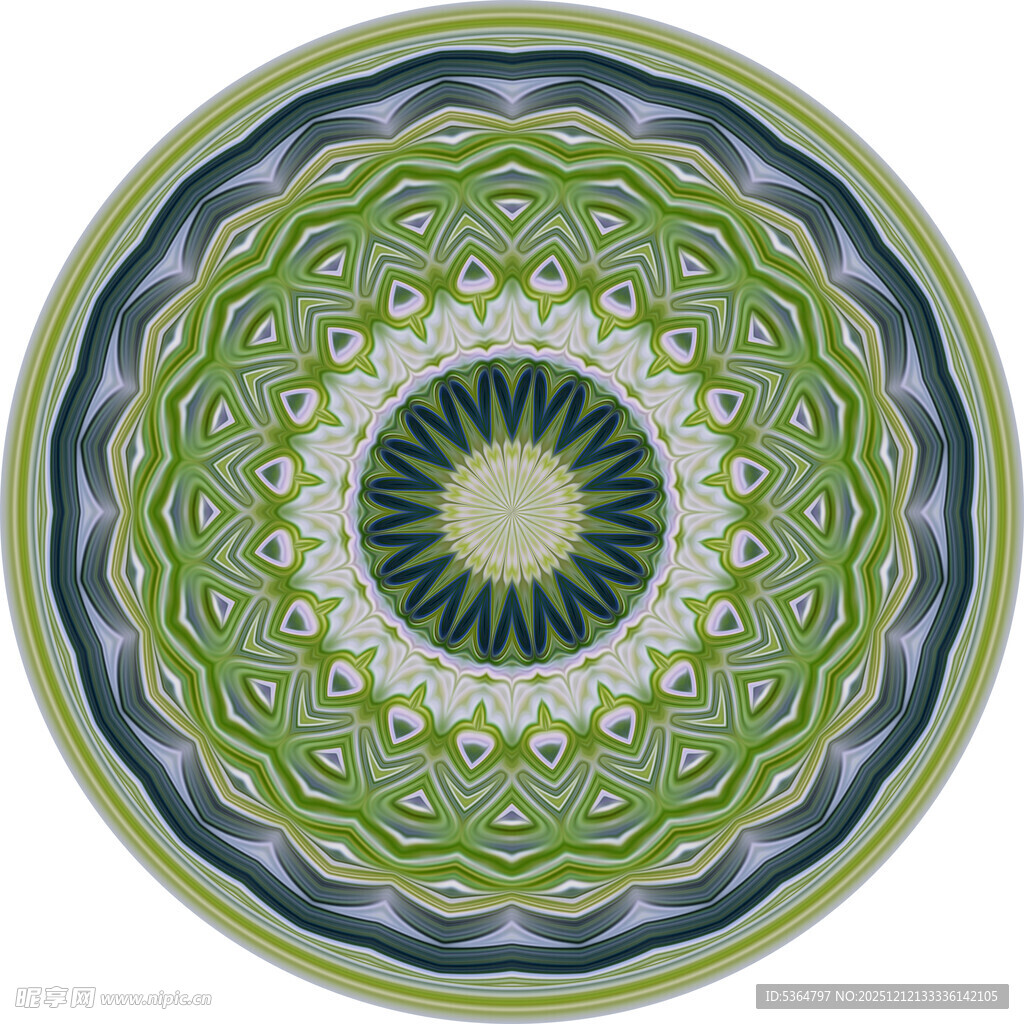 圆形几何花纹装饰图案