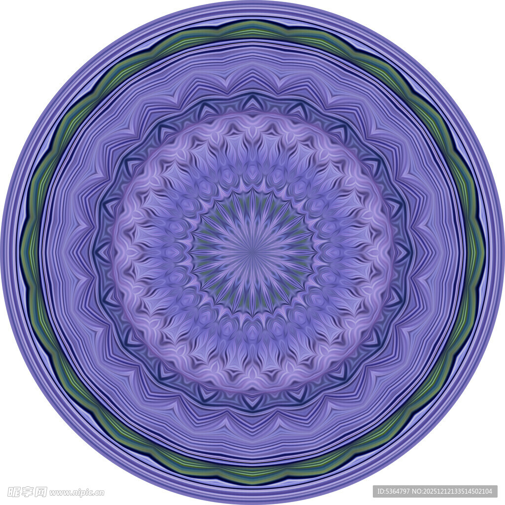 紫色圆形曼陀罗图案