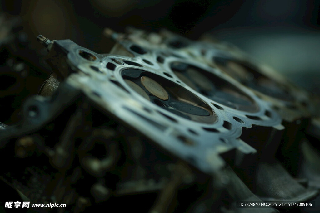 金属机械零件特写