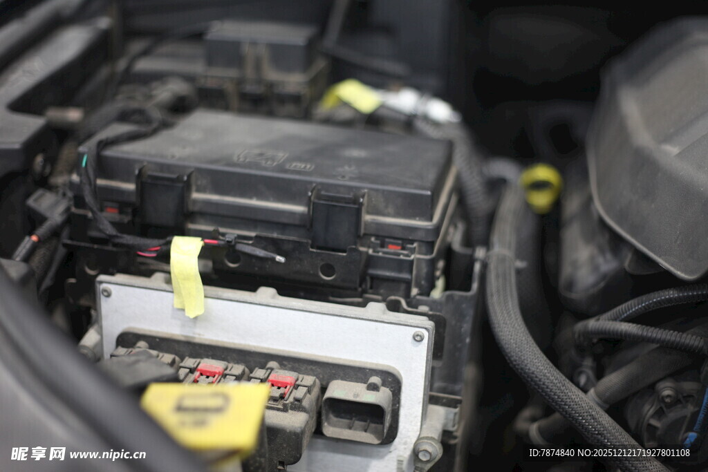 汽车蓄电池特写